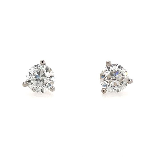 14KW Gold 3 Prong 2 CTW GHI I1 Diamond Stud Earrings Franzetti Jewelers Austin, TX