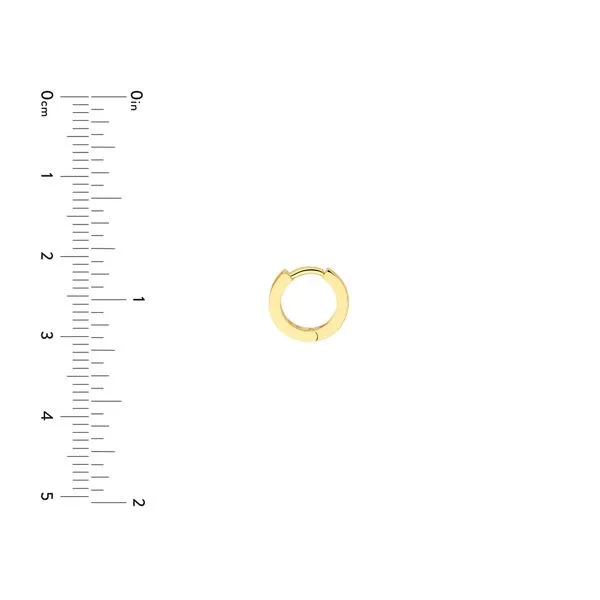 14KY Gold 1/8 CTW Diamond 10 MM Hoop Earrings Image 5 Franzetti Jewelers Austin, TX