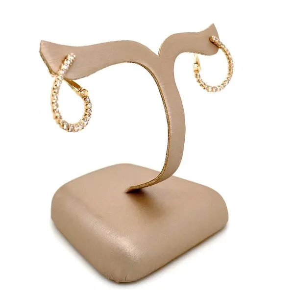 14KY Gold Diamond Climbing Hoop Earrings 1/2 CTW Image 4 Franzetti Jewelers Austin, TX