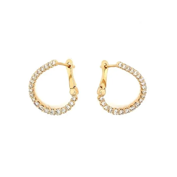 14KY Gold Diamond Climbing Hoop Earrings 1/2 CTW Franzetti Jewelers Austin, TX