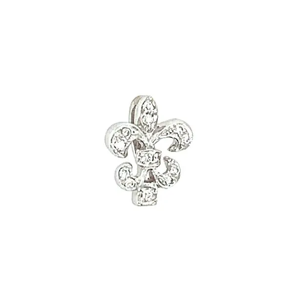 14KW Gold Diamond Fleur-de-lis Pendant Franzetti Jewelers Austin, TX