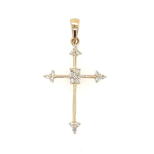 14KY Gold Diamond Cross Pendant Franzetti Jewelers Austin, TX