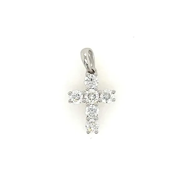 18KW Gold Diamond Cross Pendant Franzetti Jewelers Austin, TX
