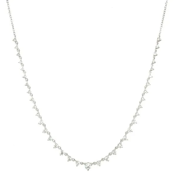14KW Gold Graduated Diamond Necklace 1.02 CTW - 18