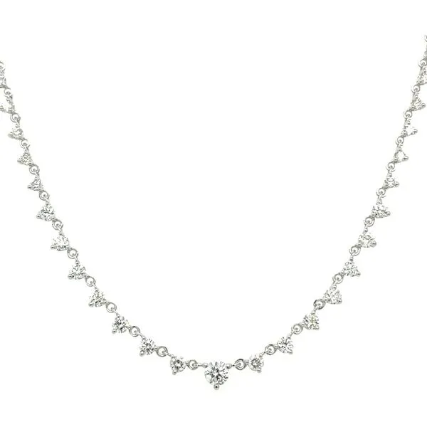 14KW Gold Graduated Diamond Necklace 1.02 CTW - 18