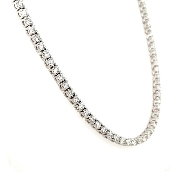 14KW Gold Natural Diamond Tennis Necklace 10.29 CTW - 16