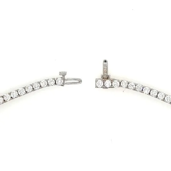 14KW Gold Natural Diamond Tennis Necklace 12.2 CTW - 17