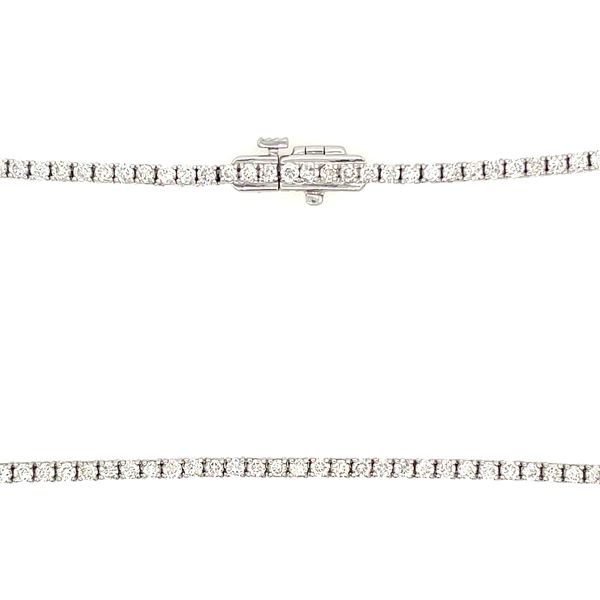 14KW Gold Natural Diamond Tennis Necklace 5.31 CTW - 17