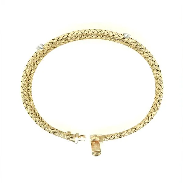 14KY Gold Diamond Bezel 3 Row Flexible Bracelet Image 2 Franzetti Jewelers Austin, TX