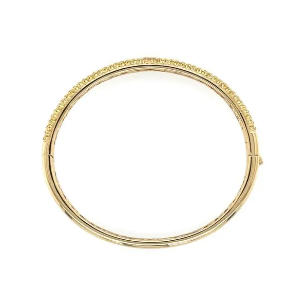 18KY Gold Diamond & Yellow Sapphires Bangle Bracelet Image 3 Franzetti Jewelers Austin, TX