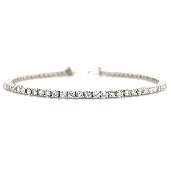 14KW Gold 3.02 CTW Natural Diamond Tennis Bracelet 7