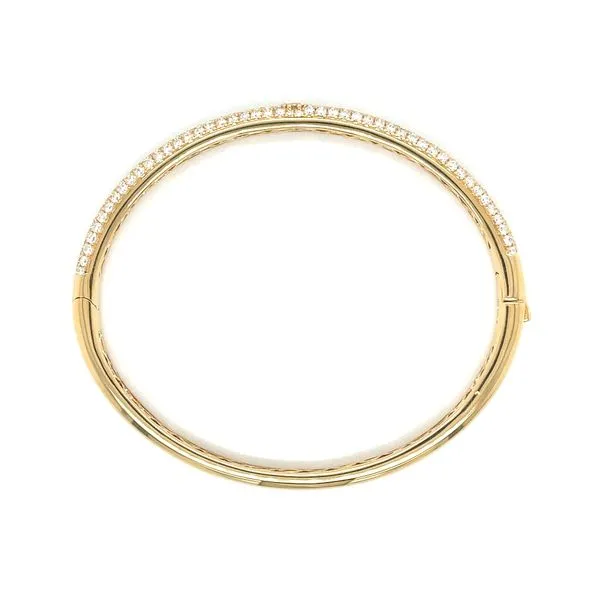 18KY Gold Diamond Pavé Bangle Bracelet Image 4 Franzetti Jewelers Austin, TX