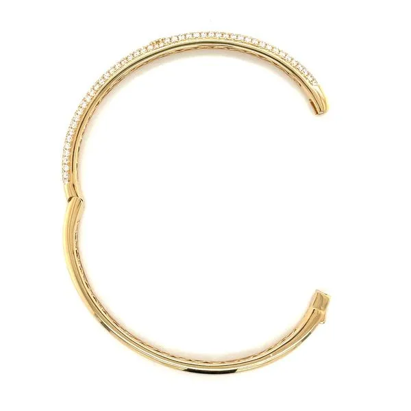 18KY Gold Diamond Pavé Bangle Bracelet Image 5 Franzetti Jewelers Austin, TX