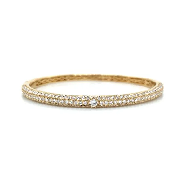 18KY Gold Diamond Pavé Bangle Bracelet Franzetti Jewelers Austin, TX