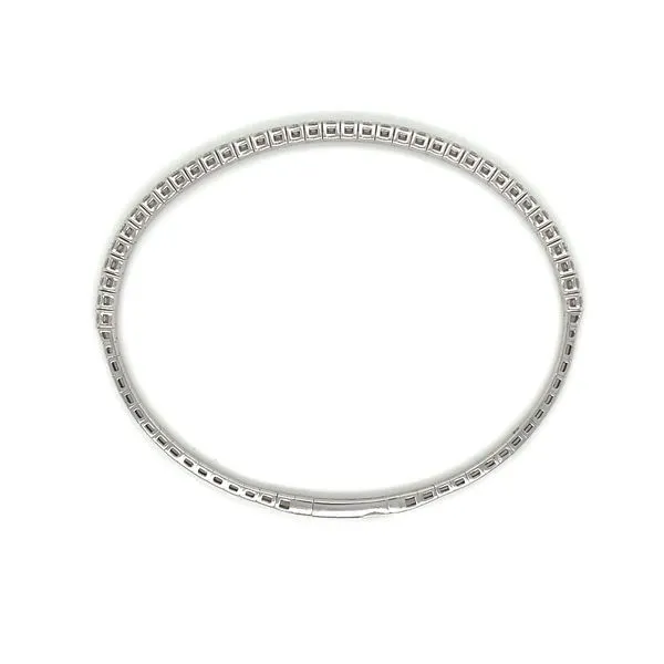 14KW Gold Flexible Halfway Diamond Bangle Bracelet Image 5 Franzetti Jewelers Austin, TX