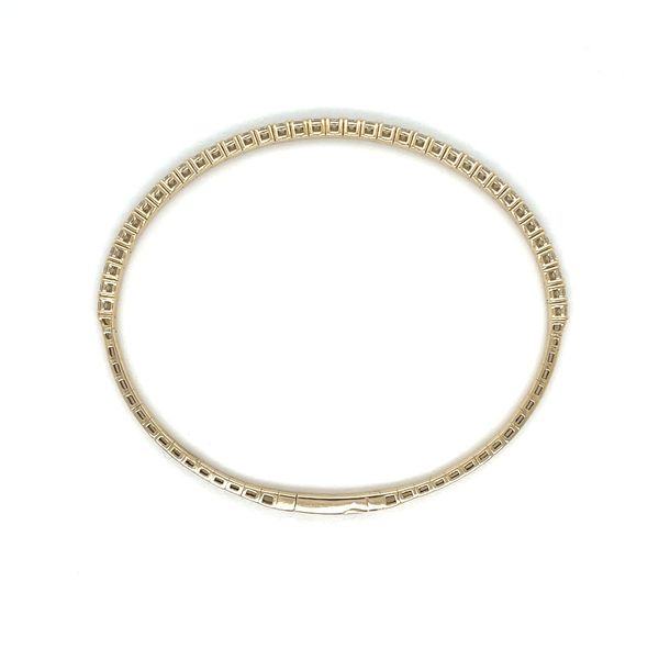 14KY Gold Flexible Halfway Diamond Bangle Bracelet Image 5 Franzetti Jewelers Austin, TX