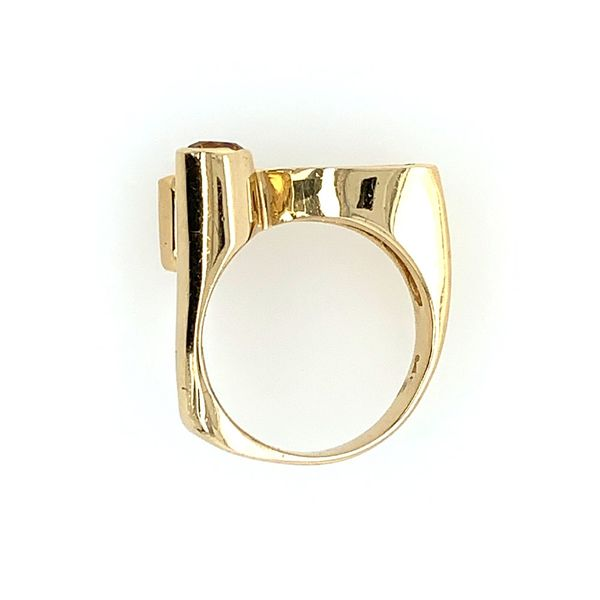 14KY Gold Round Citrine with Diamonds Ring Image 2 Franzetti Jewelers Austin, TX