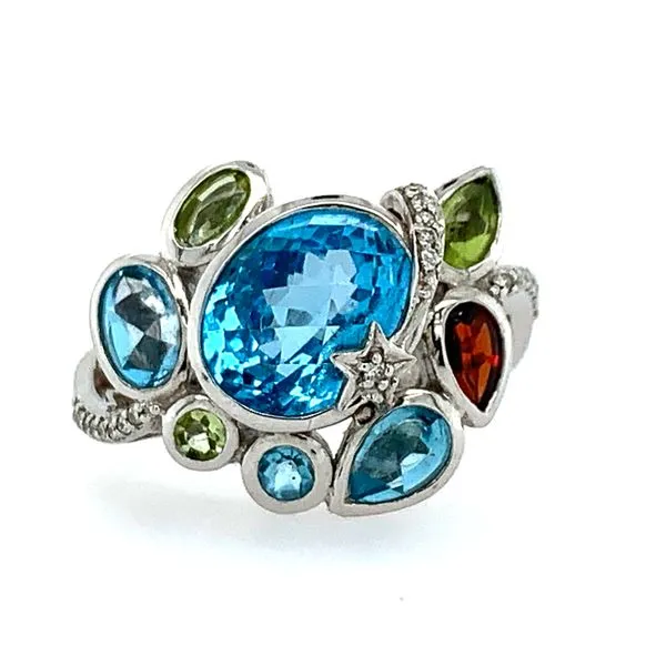 14KW Gold Muti-Colored Gemstone Ring Franzetti Jewelers Austin, TX