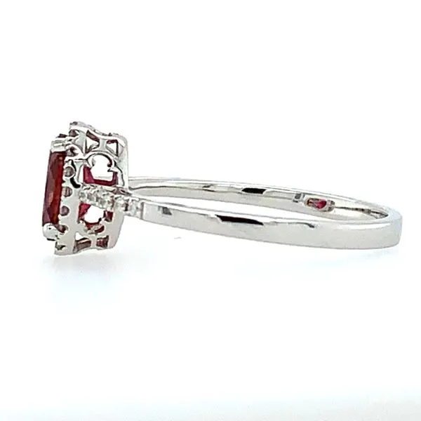 14KW Gold Pink Tourmaline & Diamond Ring Image 3 Franzetti Jewelers Austin, TX