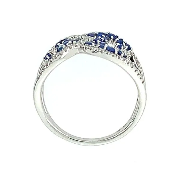 14KW Gold Blue Sapphires with Diamonds Ring Image 4 Franzetti Jewelers Austin, TX