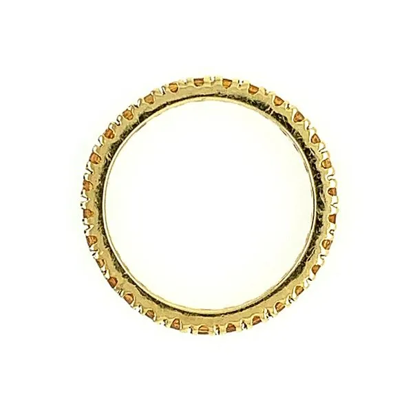 Estate: 14KY Gold 1.5 mm Wide Yellow Sapphire Eternity Band Image 3 Franzetti Jewelers Austin, TX