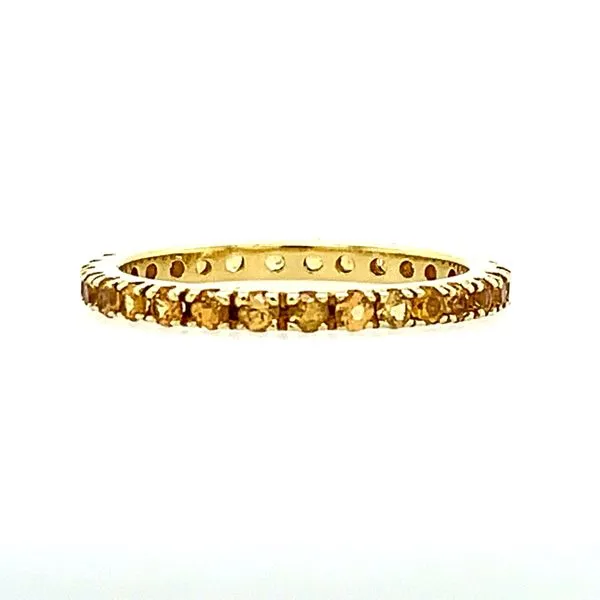 Estate: 14KY Gold 1.5 mm Wide Yellow Sapphire Eternity Band Franzetti Jewelers Austin, TX
