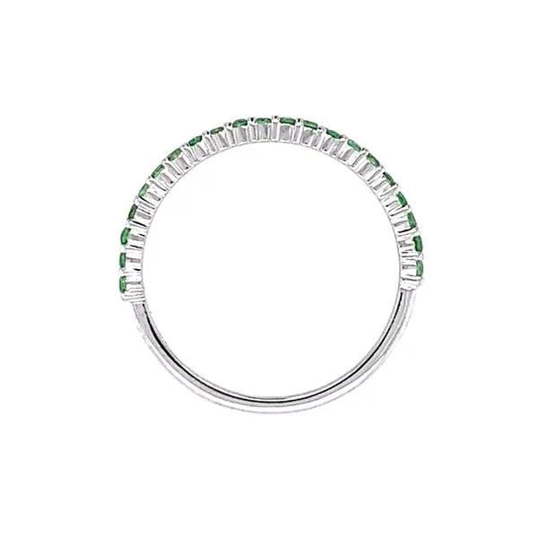 18KW Gold 1.5 mm Wide Tsavorite Garnet Halfway Band Image 3 Franzetti Jewelers Austin, TX