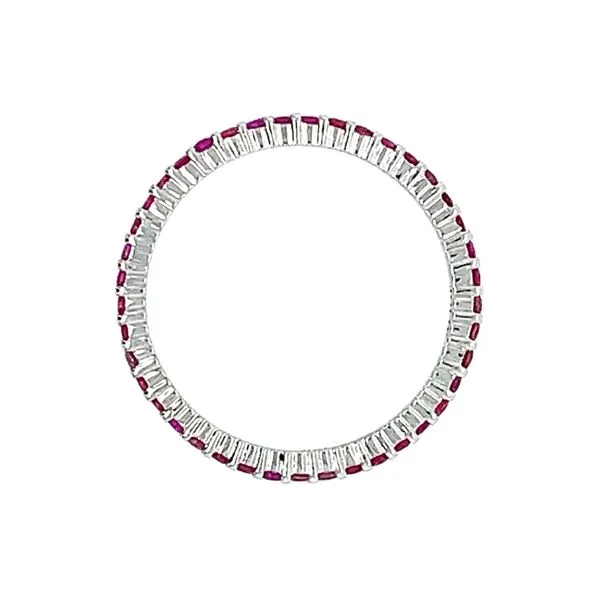 18KW Gold 1.5 mm Wide Ruby Eternity Band Image 3 Franzetti Jewelers Austin, TX