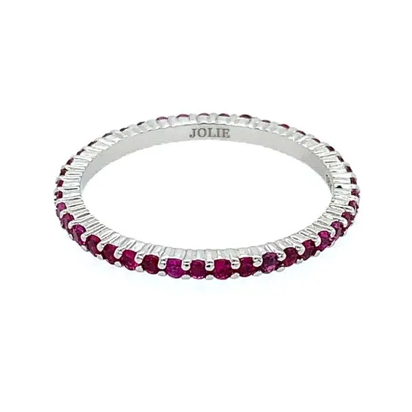 18KW Gold 1.5 mm Wide Ruby Eternity Band Franzetti Jewelers Austin, TX