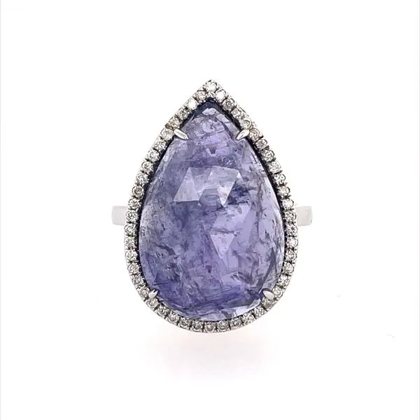 14KW Gold Ring with 11.20 Ct Tanzanite & Diamonds Franzetti Jewelers Austin, TX