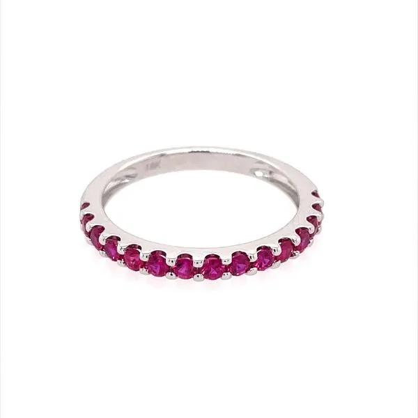 18KW Gold 2.2 mm Ruby Band 0.58 CTW Image 3 Franzetti Jewelers Austin, TX