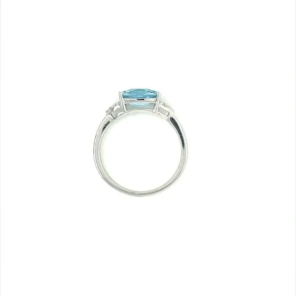 14KW Gold Blue Topaz & Diamond Ring Image 5 Franzetti Jewelers Austin, TX