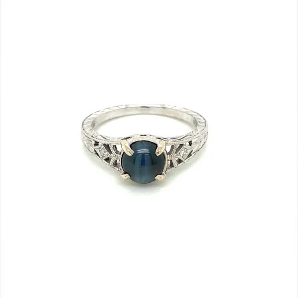 18KW 1.86 Ct Cats Eye Alexandrite & Dimaond Ring Image 3 Franzetti Jewelers Austin, TX