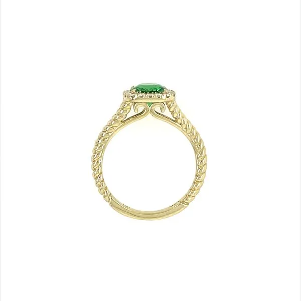 14KY Gold 1.45 Ct Tsavorite Garnet Ring with Diamonds Image 5 Franzetti Jewelers Austin, TX