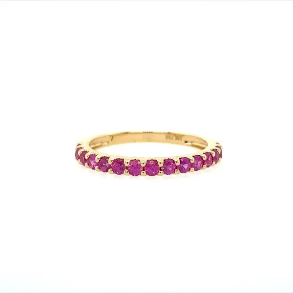 18KY Gold Pink Sapphire Band 0.66 CTW Franzetti Jewelers Austin, TX