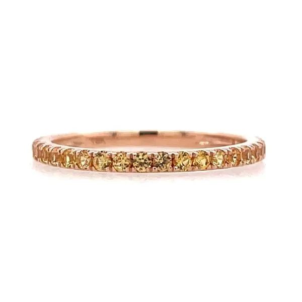 18K Rose Gold 1.8 mm Orange Sapphire Band 0.52 CTW Franzetti Jewelers Austin, TX