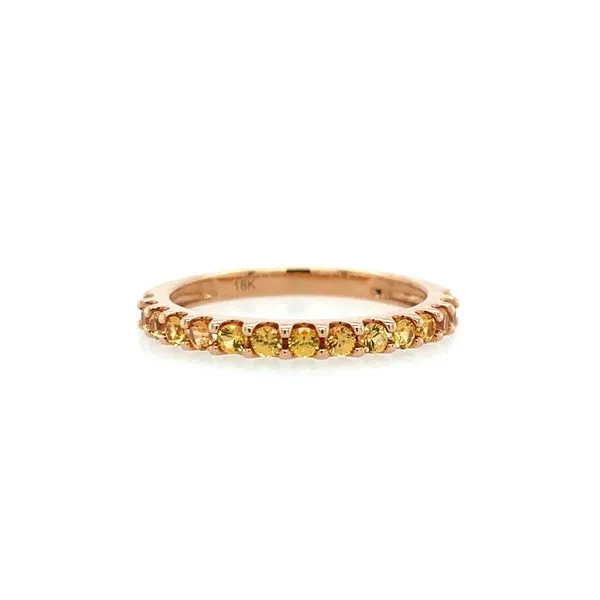 18KR Gold Orange Sapphire Band 0.66 CTW Franzetti Jewelers Austin, TX