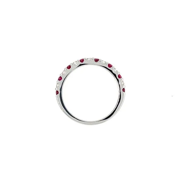 18KW Ruby & Diamond Alternating Shared Prong Band Image 5 Franzetti Jewelers Austin, TX