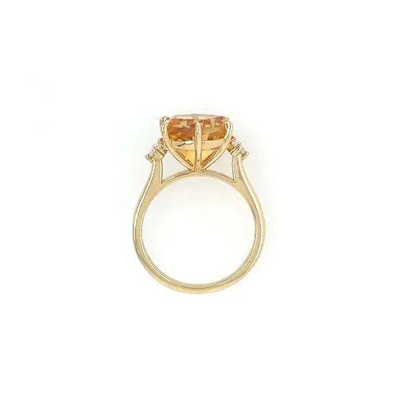 18KY Gold Round Citrine & Diamond Ring Image 5 Franzetti Jewelers Austin, TX