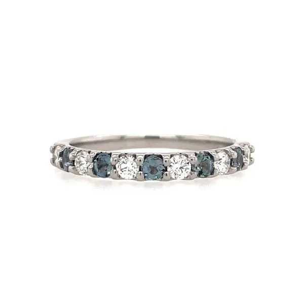 14KW Gold Alexandrite & Diamond Alternating Band Franzetti Jewelers Austin, TX