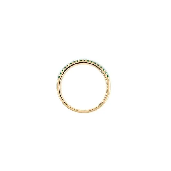 14KY Gold Bright Green Emerald Band 0.15 CTW Image 5 Franzetti Jewelers Austin, TX