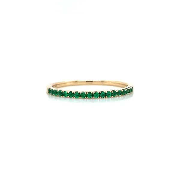 14KY Gold Bright Green Emerald Band 0.15 CTW Franzetti Jewelers Austin, TX
