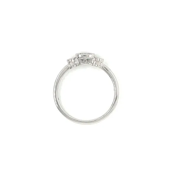 14KW Gold Fanciful Petite Aquamarine & Diamond Ring Image 5 Franzetti Jewelers Austin, TX