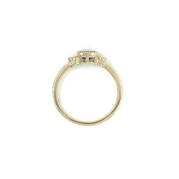 14KY Gold Fanciful Petite Swiss Blue Topaz & Diamond Ring Image 5 Franzetti Jewelers Austin, TX