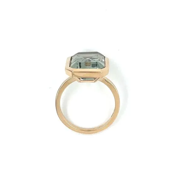 14KY Gold Bezel Set Green Amethyst Ring Image 5 Franzetti Jewelers Austin, TX