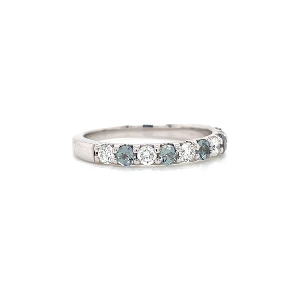14KW Gold Alexandrite & Diamond Alternating Band Image 4 Franzetti Jewelers Austin, TX