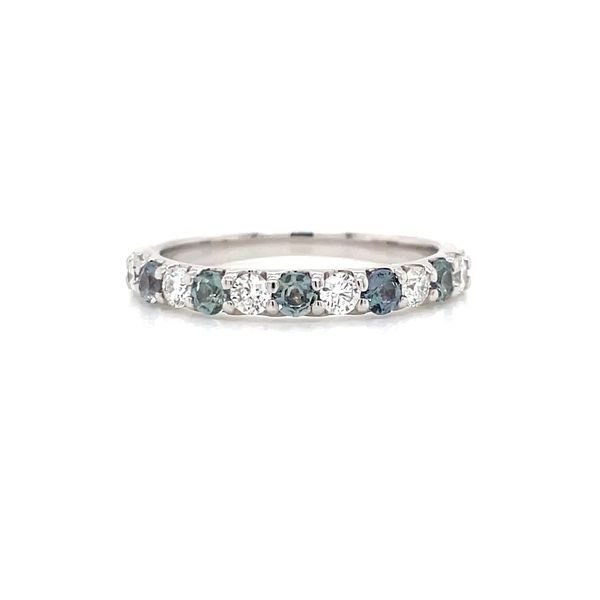 14KW Gold Alexandrite & Diamond Alternating Band Franzetti Jewelers Austin, TX