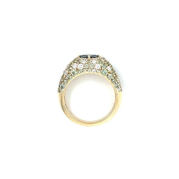 GORGEOUS! 14KY Gold Alexandrite Ring with Scattered Diamonds & Green Sapphires Image 5 Franzetti Jewelers Austin, TX