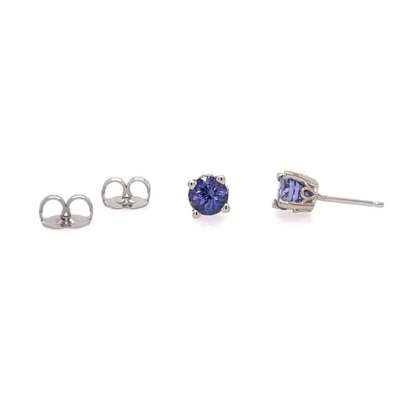 14K White Gold Tanzanite 4-Prong Stud Earrings 1.20 CTW Image 3 Franzetti Jewelers Austin, TX