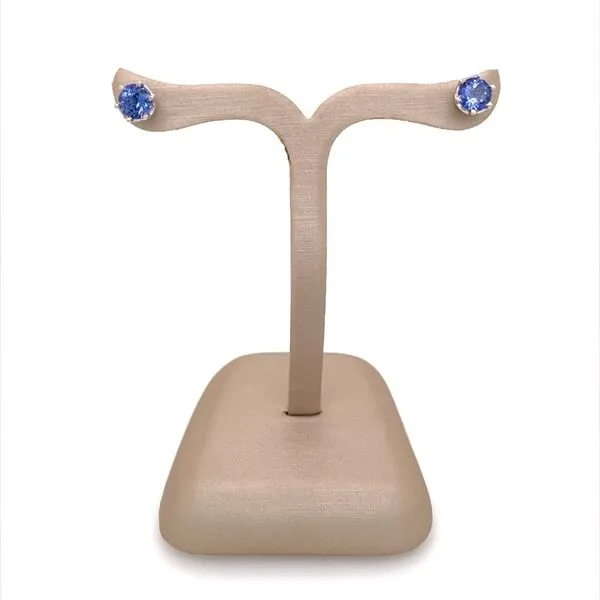 14K White Gold Tanzanite 6-Prong Stud Earrings 1.55 CTW Image 5 Franzetti Jewelers Austin, TX